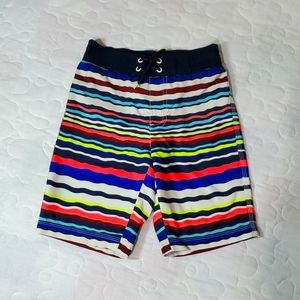Gymboree Boy's Striped Swimming Trunks, Size Small (5/6)